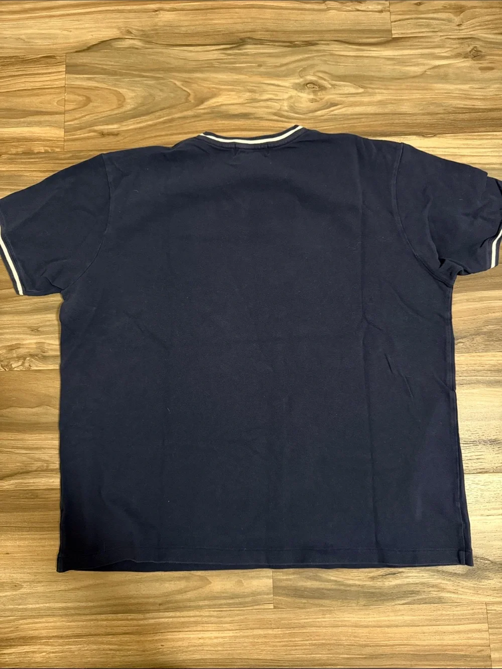 Vtg. 90s Polo Ralph Lauren Men’s XXL Navy V Neck Pique Tee White Tipping Preppy